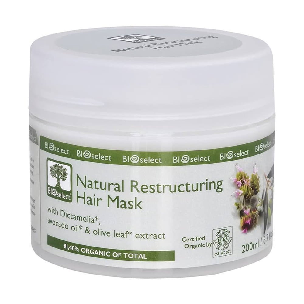 Уцінка! Відновлювальна маска для волосся BIOselect Natural Restructuring Hair Mask з диктамелією та оліями авокадо і оливи, 200 мл